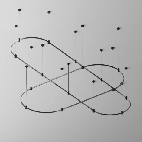 Шинопровод магнитный Flarity полукруг черный 65 см Maytoni Busbar trunkings Flarity TRX154-SR-D650-B (24V)
