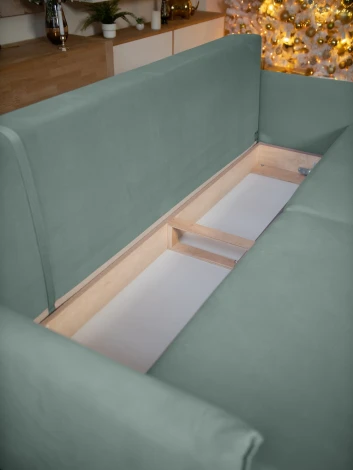 СКАНДИ Диван тканевый прямой мятный D1 furniture арт.AAA41309010