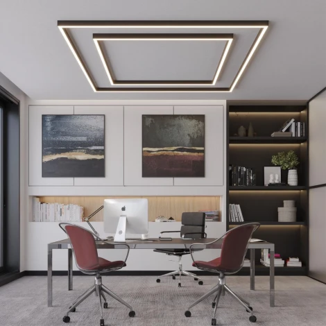 Светильник линейный линейный светодиод. с переключ. цв. температуры Novotech Fatto 359607 черный IP20 LED 60W 220V 3000К\4000К\6000К