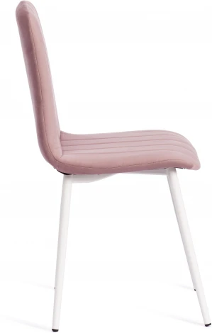 Стул ARC / 1 шт. в упаковке (Велюр,Металл  /Розовый,Белый)