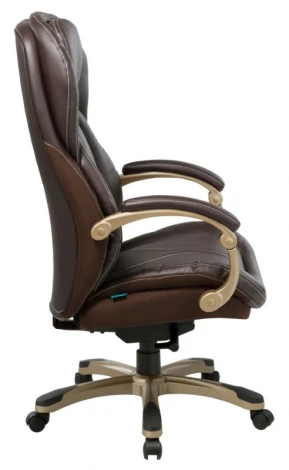 Кресло руководителя Бюрократ T-9919 коричневый рец.кожа/кожзам крестовина пластик пластик золото