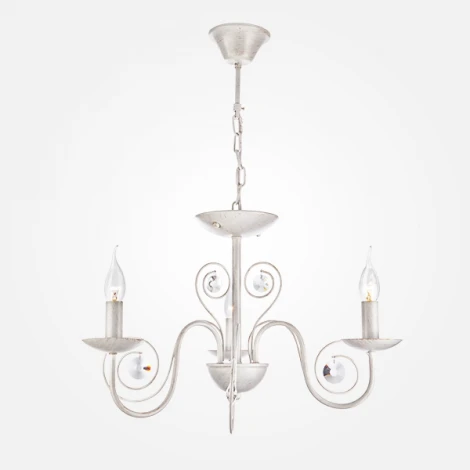 Подвесная люстра Eurosvet Tomas 60018/3 белый с золотом (220V, на цепи, подсвечник, свеча)