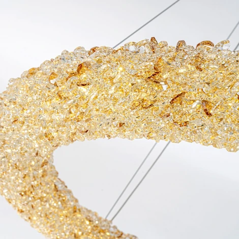 Подвесной светильник светодиодный хрустальный с регулировкой цветовой температуры и яркости Modelux MODESTYLE MS.6000.800 GD