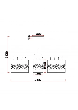 Потолочная люстра на штанге MyFar Olivia MR1821-5C (220V)