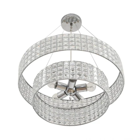 Люстра подвесная Lumion Narina 8378/5 хром/прозрачный, металл/хрусталь E27 5*60W 220V