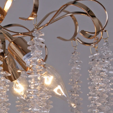 Подвесная люстра хрустальная Reluce 08286-0.4-10 FG (220V, на цепи)