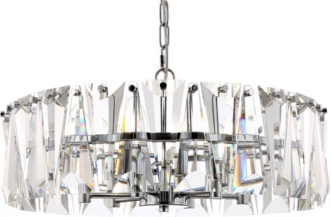 Подвесная люстра Maytoni Puntes MOD043PL-06CH (220V, хрусталь, на цепи, круглые)