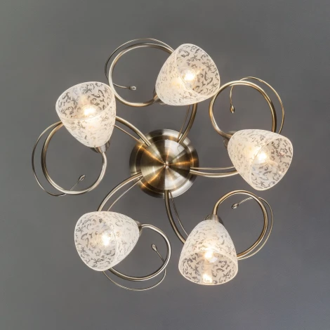 Потолочная люстра Eurosvet Natalie 30130/5 античная бронза