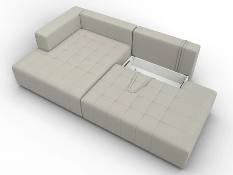 Диван угловой Лига-103 НПБ угол левый (ДСП,Брус,Фанера,Рогожка/Бежевый) Лига Диванов 134809L