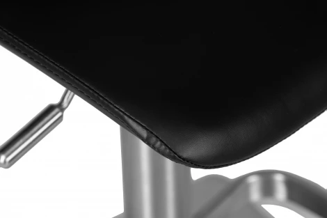 Стул барный DOBRIN ALDO (черный PU YP33-19, основание из нержавеющей стали)