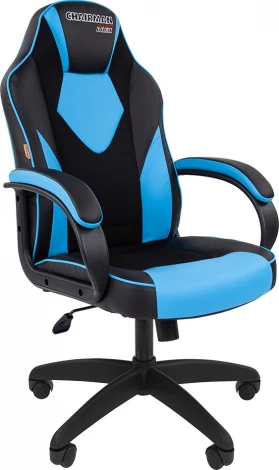 Игровые кресла CHAIRMAN GAME 17 (Пластик,Экокожа/Черный,Голубой)