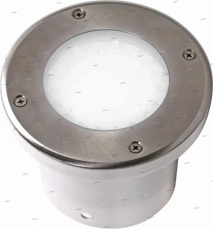 Светильник тротуарный уличный светодиодный Horoz Elmas, 1 лампа, белый с никелем и прозрачным