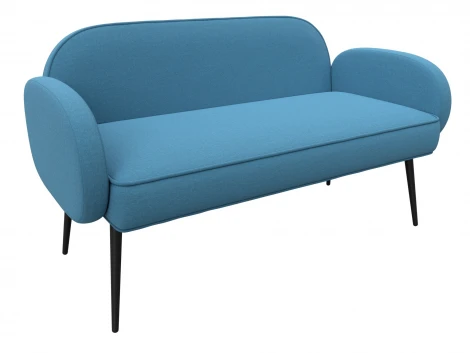 Диван прямой Лига-086 (Фанера/Металл/Рогожка/Голубой) Лига Диванов 131083