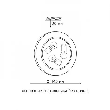 Настенно-потолочный светильник Sonex Duna 353 хром