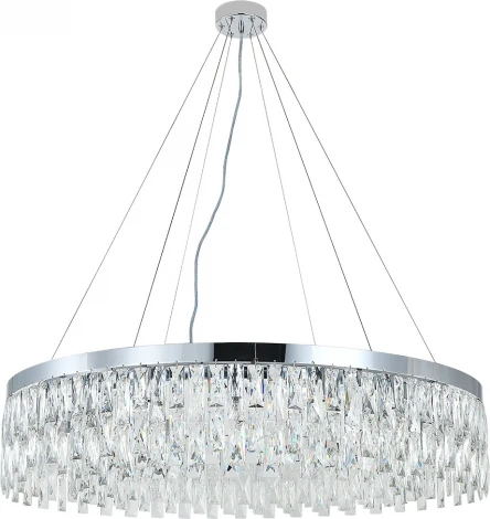 Подвесной светильник (12029/18P Chrome) Indigo Anna V000498 (220V, хрусталь, на тросе, круглые)