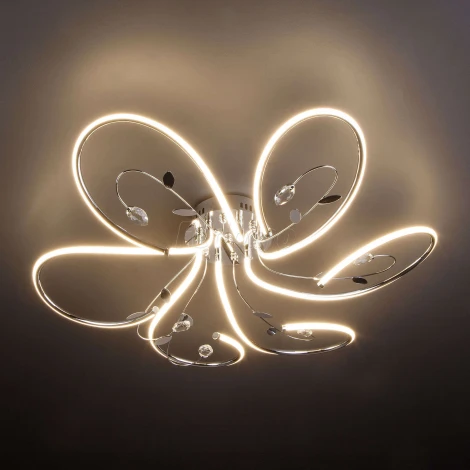 Потолочная люстра Eurosvet Venzel 90082/6 хром 90W (LED, 220V)