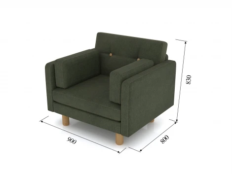 Кресло Arsko Ингвар зеленый велюр