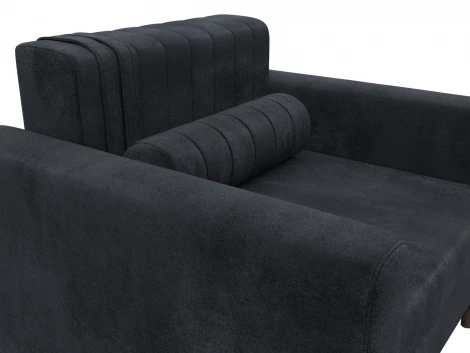 Кресло Лига-070 (ЛДСП,Брус,Фанера/Дерево/Велюр/Темно-серый) Лига Диванов 132555