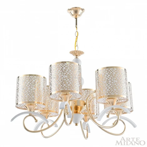 Подвесная люстра Arte Milano Florentia-9787 309787/6 Wh/Gd (220V, на цепи)