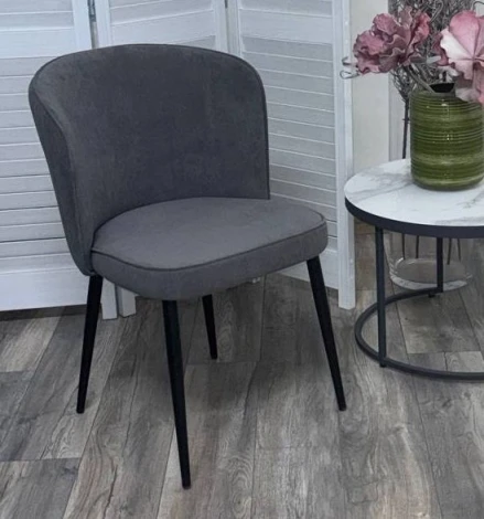 Стул МИЛАНО цвет B28 Темно-серый, велюр / черный каркас M-City 64752