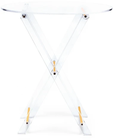 Журнальный столик Woodville складной Spirit 40x45 clear / gold 15641