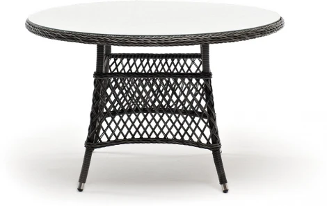 "Эспрессо" плетеный круглый стол, диаметр 118 см, цвет графит 4SIS арт.УТ-00005266