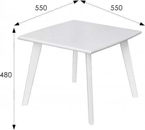 Стол журнальный Ретро квадратный снег от фабрики Mebelik