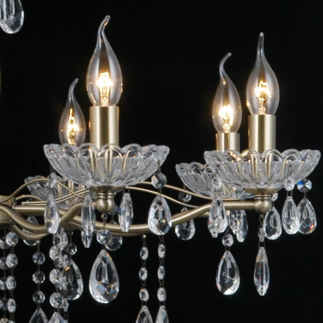 Подвесная люстра ILLUMICO IL0265-8PSQ-39 AB (220V, на цепи, подсвечник, свеча)