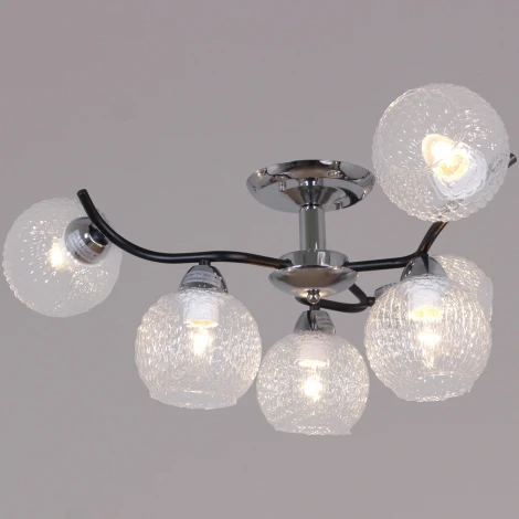 Потолочная люстра на штанге Reluce 07624-0.3-06 CR+BK (220V)