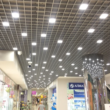 Светильник светодиодный потолочный встраиваемый, комплект из 6 штук. 4000K, для ячеек 100x100мм, в комплекте с и/п Uniel Grilyato Mini ULP-1010 42W/4000К IP40 GRILYATO OPAL WHITE KIT06