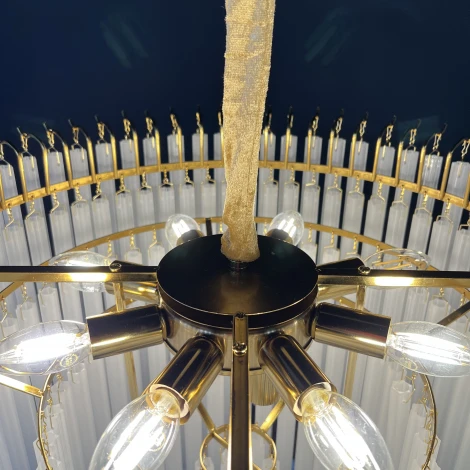 Подвесная люстра каскадная Eich Chandelier Nova D65 Gold ImperiumLoft 40,1594 (73607-22) (220V, на цепи)