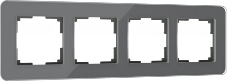 Рамка на 4 поста Elite (графит, стекло) Werkel W0042440 (a057881)