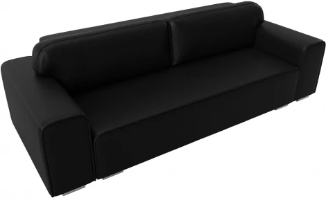 Диван прямой Лига-029 (Черный/Экокожа) Лига Диванов арт.121033
