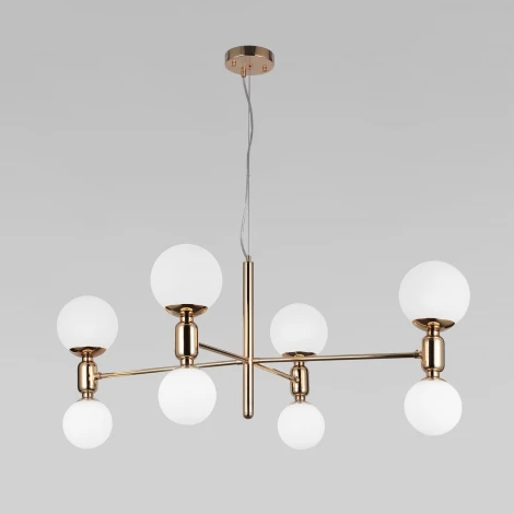 Подвесной светильник Eurosvet Bubble 30182/8 золото (220V, на тросе, шарики)