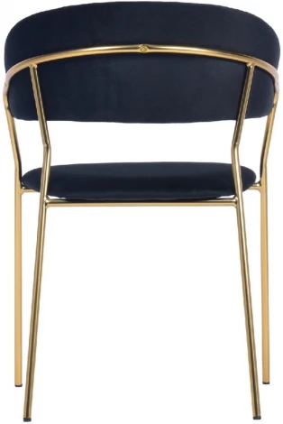 Комплект из 2-х стульев Turin чёрный с золотыми ножками Bradexhome арт.FR 0797P
