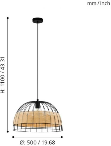 Подвесной светильник Eglo Anwick 43312