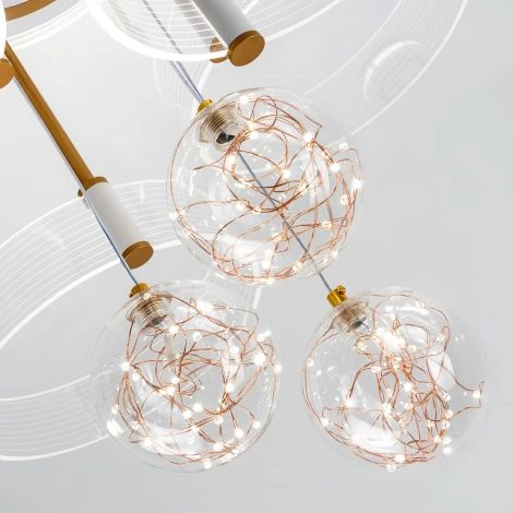 Потолочная люстра светодиодная на штанге с пультом с регулировкой цветовой температуры и яркости LED4U LED4U L1040-750 WT