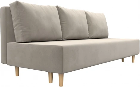 Диван прямой Лига-033 (Бежевый/Микровельвет) Лига Диванов арт.121080