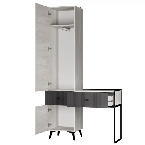 Прихожая БТС Норд ПР-06, Ясень белый, Маренго