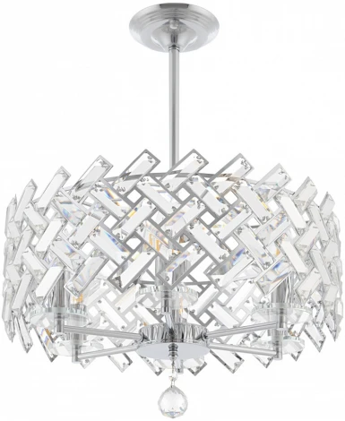 Потолочная люстра хрустальная на штанге Arte Milano Sorrento-7019 377019/6/300/470 CR (220V)