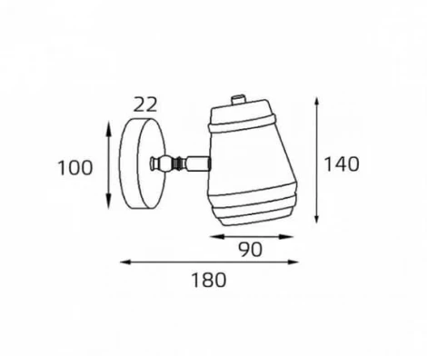 Спот Italline Leo AP 6264 brass (220V, ваза)