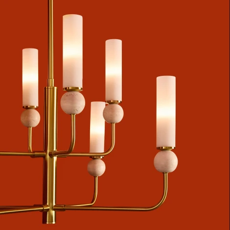 Потолочная люстра на штанге Freya Sunspot FR5482CL-08BS