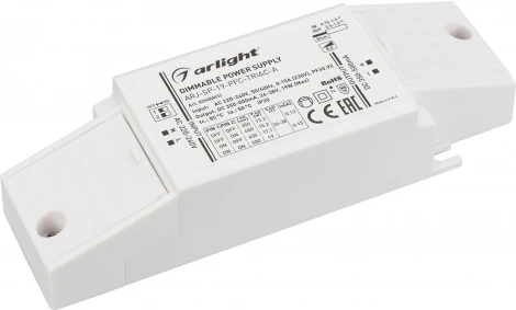 Блок питания ARJ-SP-19-PFC-TRIAC-INS (19W, 26-38V, 0.35-0.5A) (Arlight, IP20 Пластик, 5 лет) 026048(1)