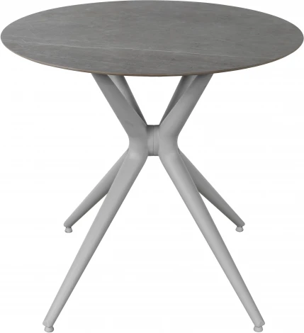 Стол обеденный обеденный JET CERAMIC круглый d-80 (Термопластичный полимер, Серый) CA Grigio Pietra di luna 80x80