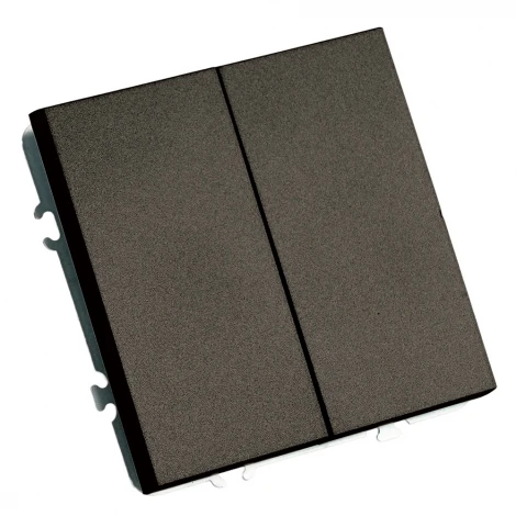 Переключатель двухклавишный (антрацит, soft touch) Stekker Эмили 49921