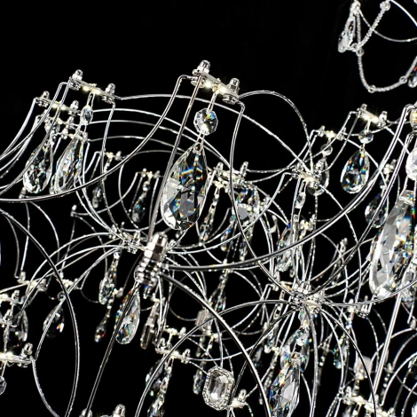 Подвесная люстра светодиодная хрустальная с пультом с регулировкой цветовой температуры Modelux MODELUX ML.7815.1050P CH