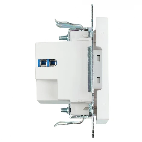 Розетка USB Type A+С (белый) Stekker Катрин 50051