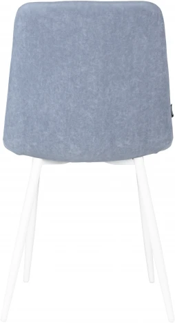Стул обеденный DOBRIN CHILLY ROMBO (Серо-голубой Simple 26, основание белый) 006 ROMBO, цвет сиденья серо-голубой основания белый