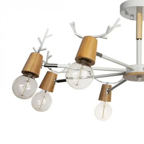 Потолочная люстра на штанге Loft IT Sven 10024/8 White (220V, рога)