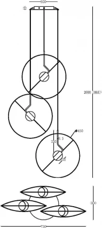 Подвесной светильник Maytoni Reflex MOD154PL-L6W3K1 (LED, 220V, на проводе, шар)